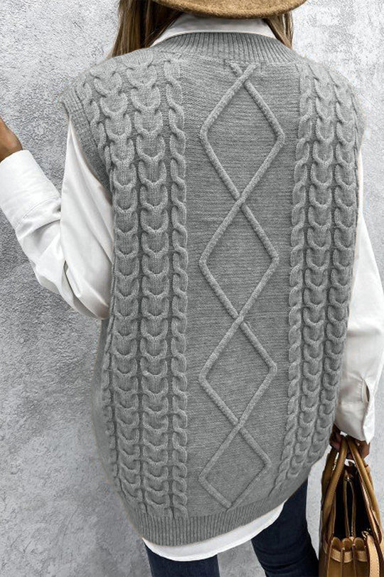 Oversized Vest Knit Sweaters Tank Pullover Fall Outfit