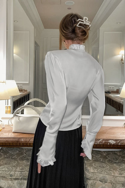 Victorian Ruffle Trim Blouse