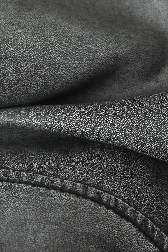 Washed PU Moto Biker Jacket