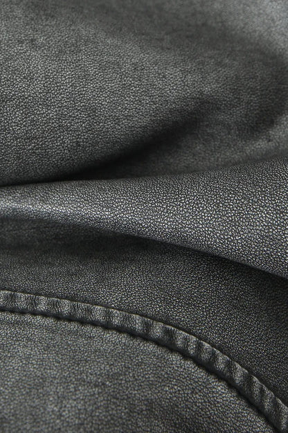 Washed PU Moto Biker Jacket