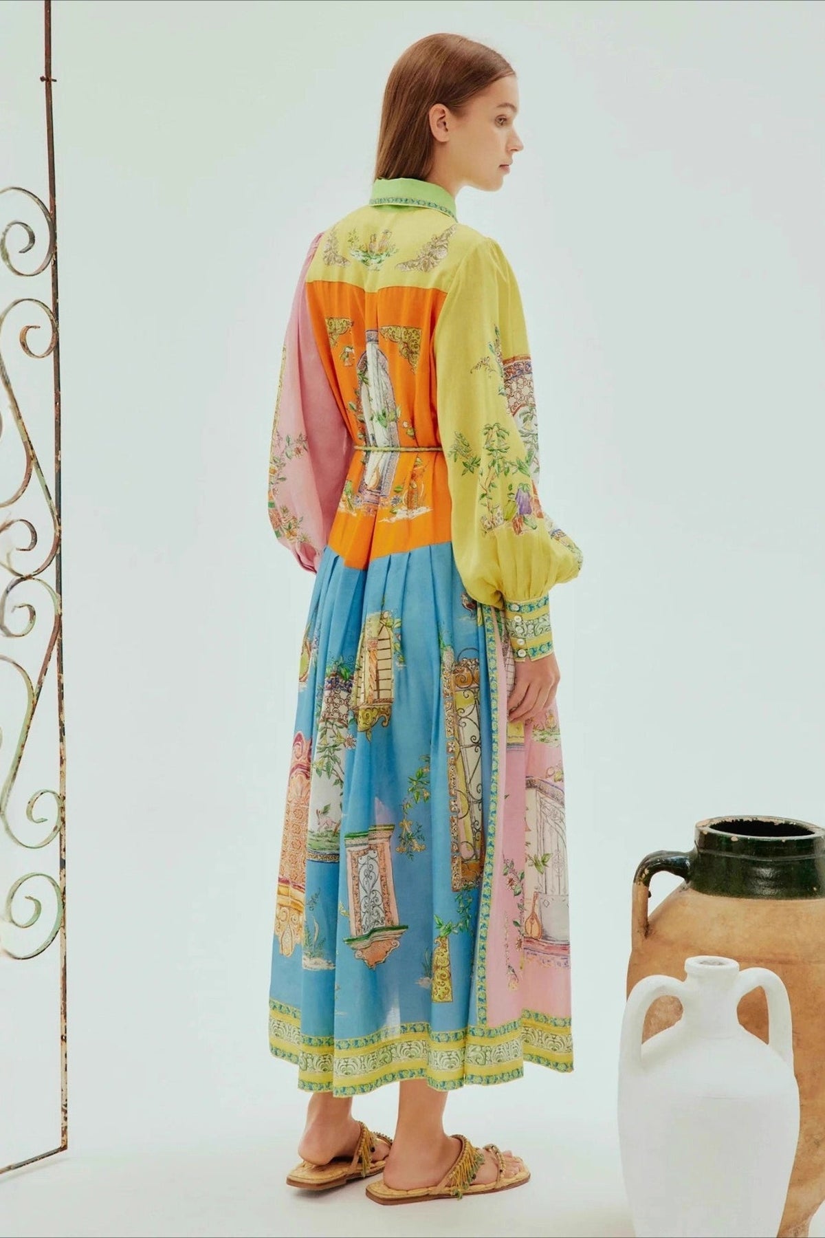 Graffiti Printed A-Line Casual Boho Dress