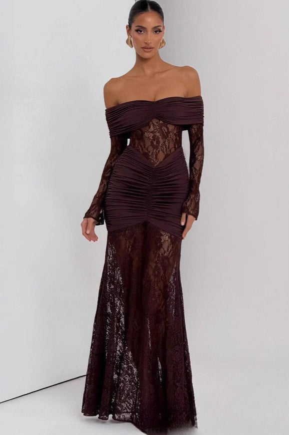 Lace Patchwork Mermaid Lace Dress