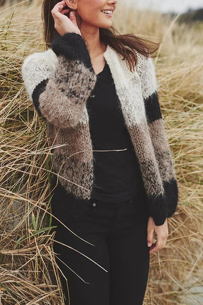 Seasonal Treats Mixed Colours Ballnoon Sleeve Loose Cardigan