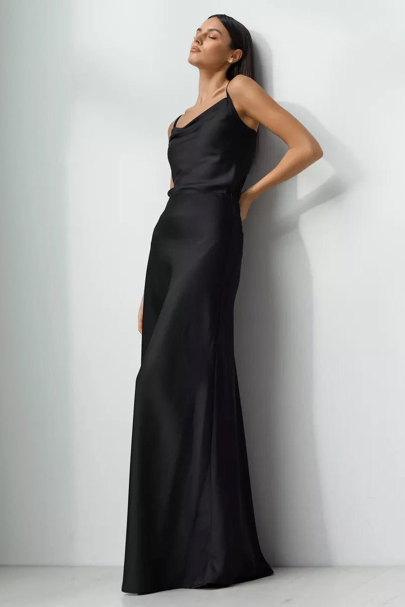 High Waist Satin Bodycon Mermaid Maxi Skirt