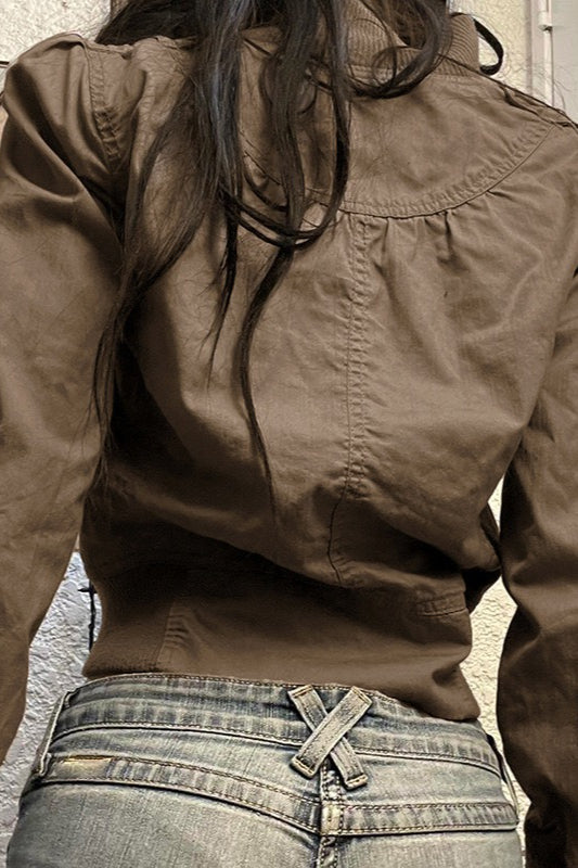 Utility Pocket Detail Flight Jacket