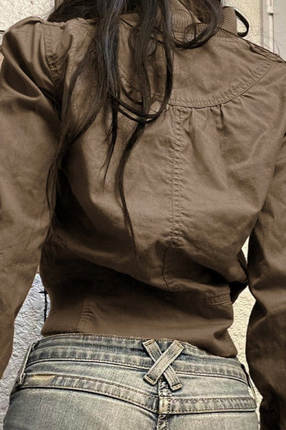 Utility Pocket Detail Flight Jacket