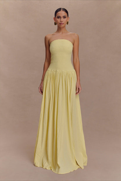 Solid Color Sleeveless Backless Ruched Corset Maxi Prom Dress