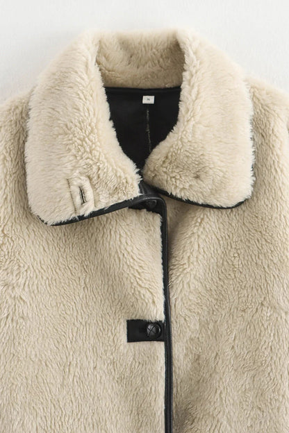 Fleece Lapel Short Jacket