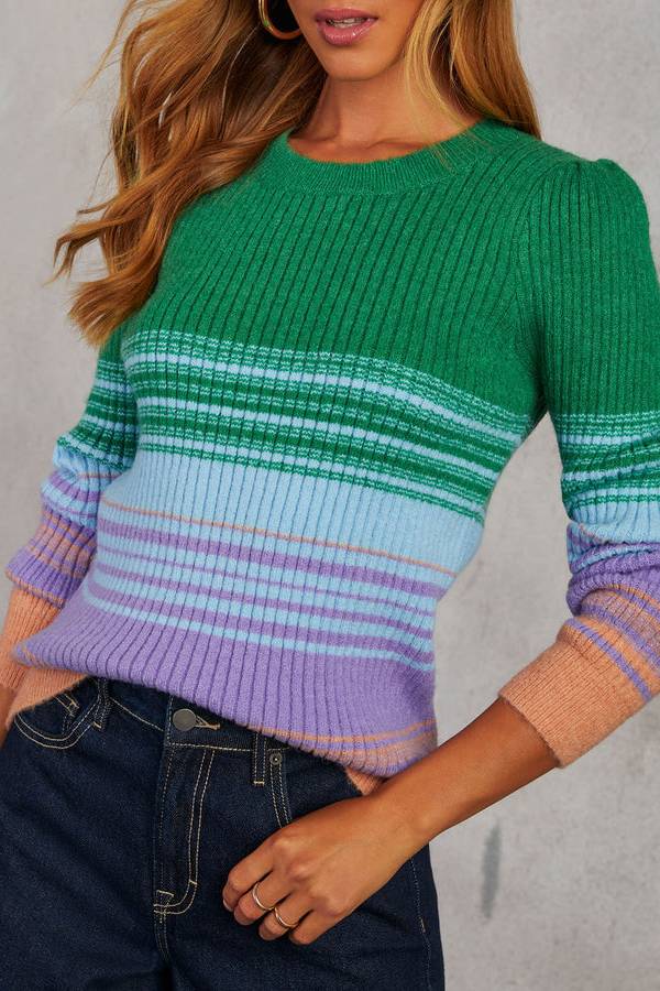 Colorblock Pullover Sweater