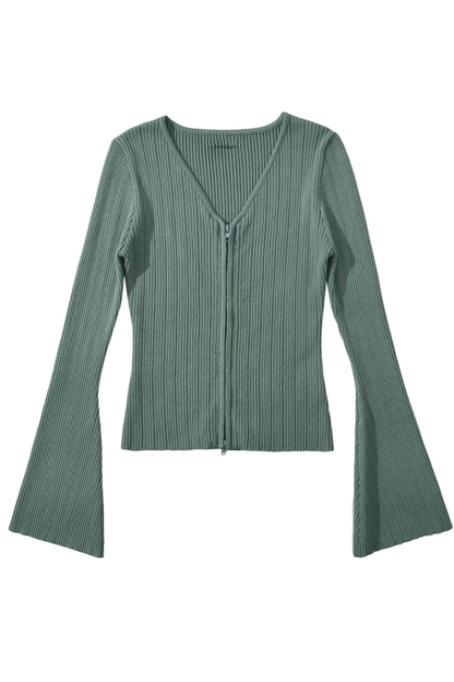 V-neck Knitted Cardigan Slim Sweater