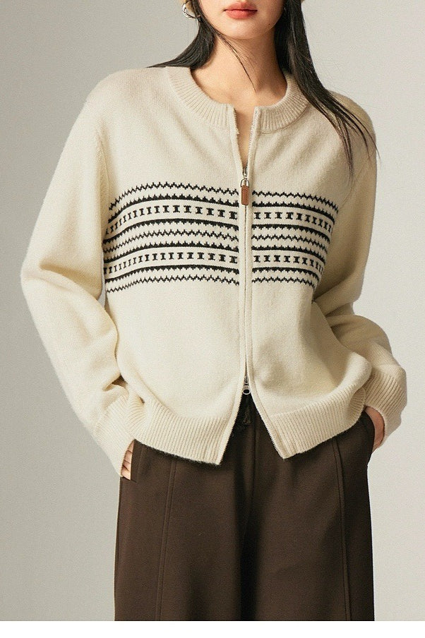 Vintage Jacquard Knit Sweater