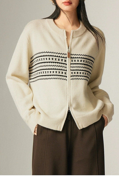 Vintage Jacquard Knit Sweater