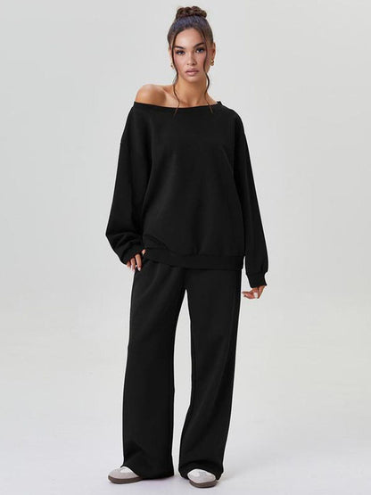 Drape Off Shoulder Lounge Set