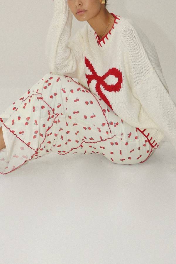 Rosalia Red Bows Knit Sweater