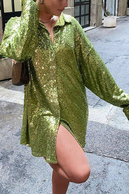 Sequin Relaxed Fit Party Blouse