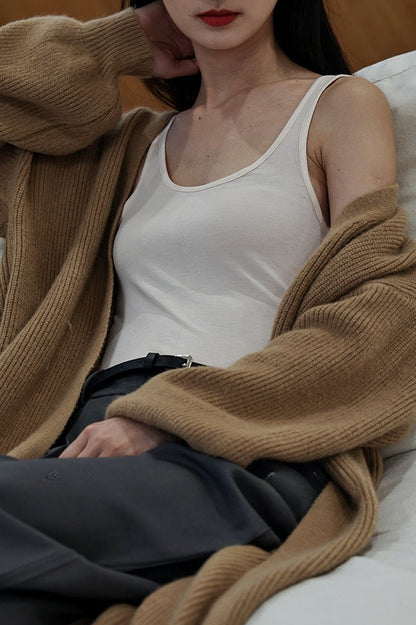 Sleeveless Wool Blend Knit Top