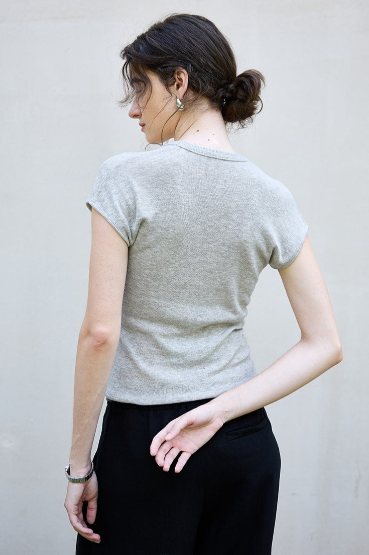 Lightweight Crewneck Knit Top
