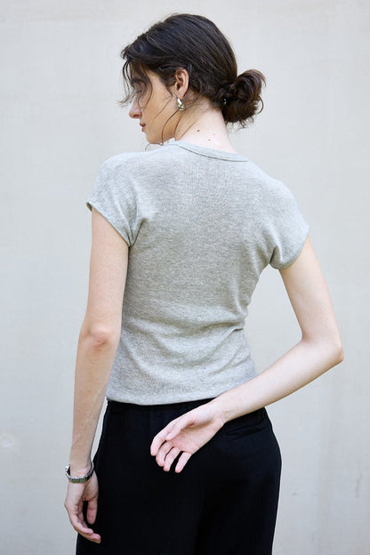 Lightweight Crewneck Knit Top