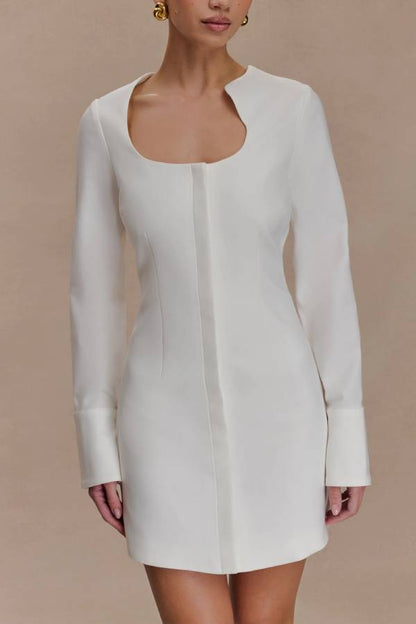 Peplum Cotton Shirt Dress