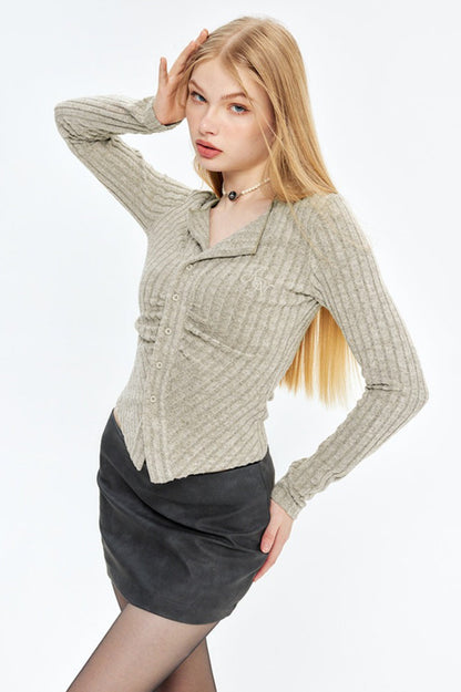 Single Breasted Knit Cardigan
