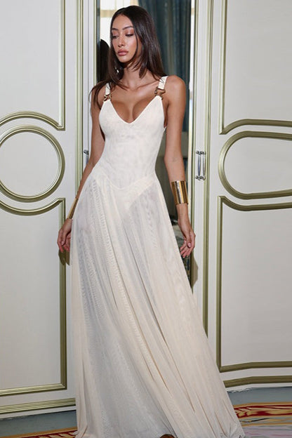 Elegant Sheer Resort A-Line Slip Dress