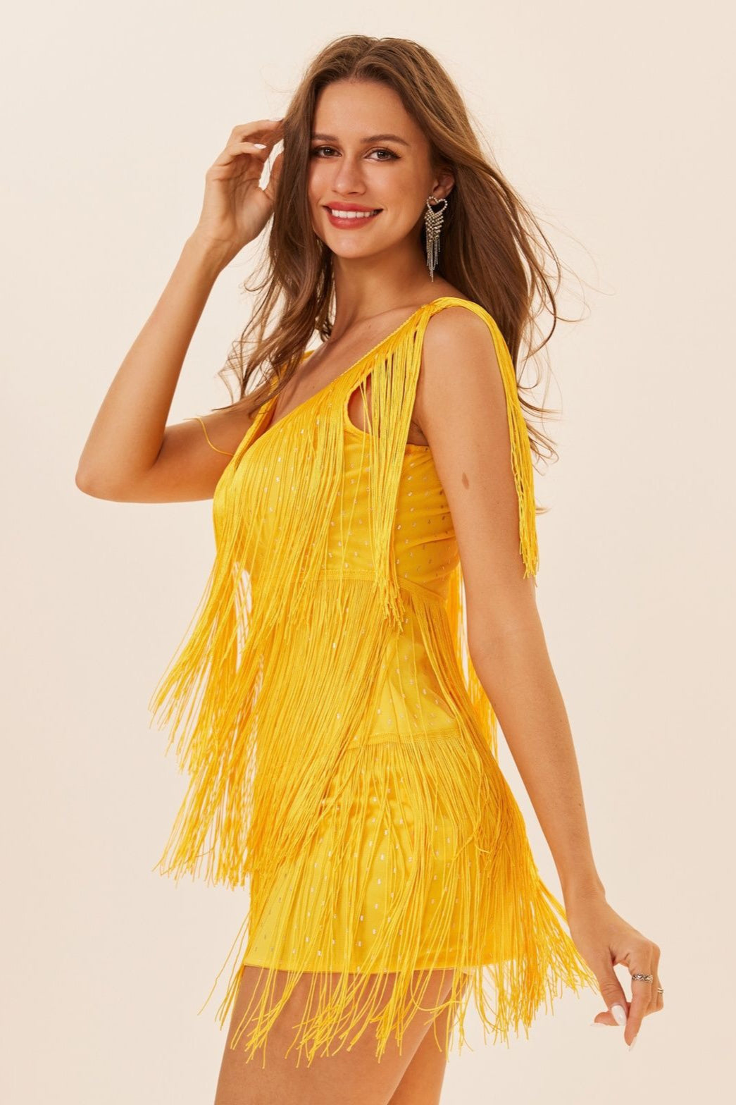 Plus Size Sleeveless Tassel Mini Dress