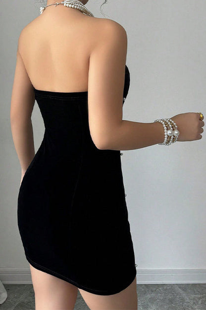 Sequin Strapless Bodycon Mini Dress