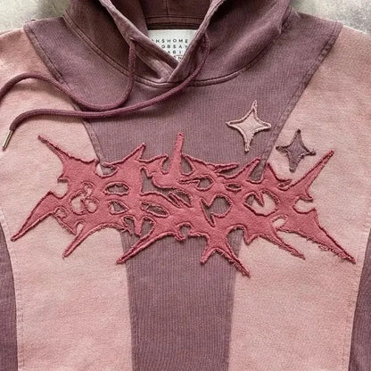 Star Patchwork Oversized Hoodie