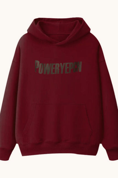 Letter Graphic Oversized Fleece Hoodie