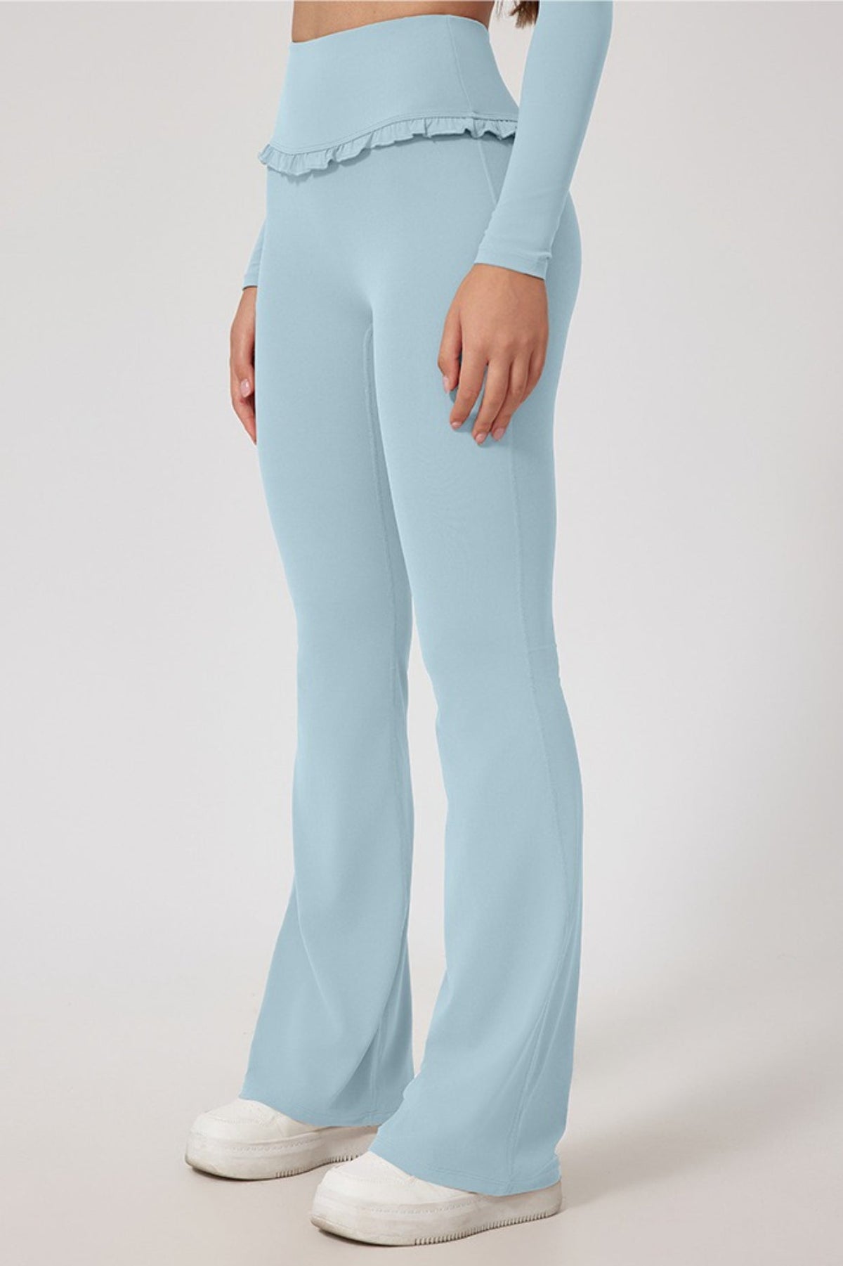 Lace Detail High-Rise Booty Sculpting Yoga Leggings