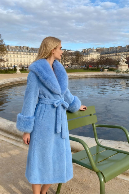 Faux Fur Fur Collar Loose Warm Overcoat