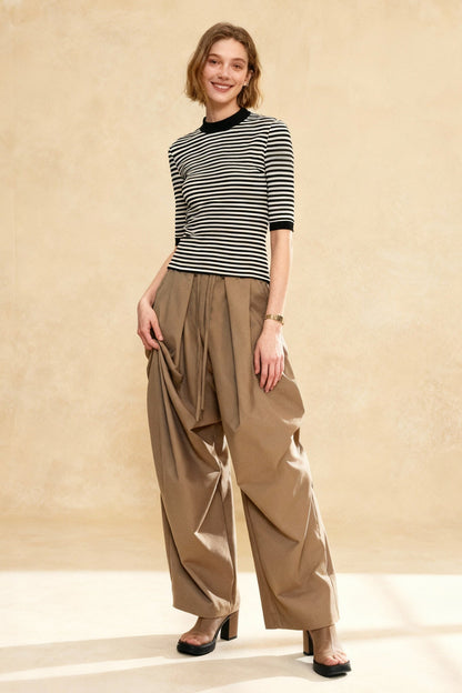 Vintage Wide-Leg Flowing Pants