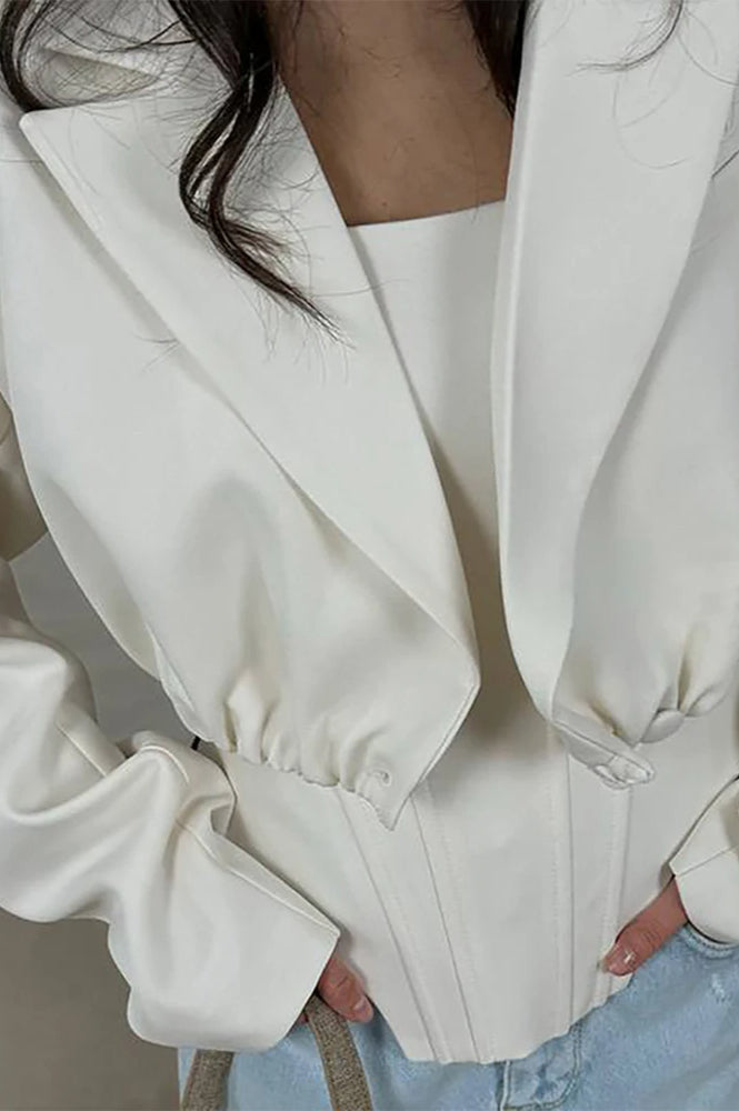 Solid Color Short Casual Blazer