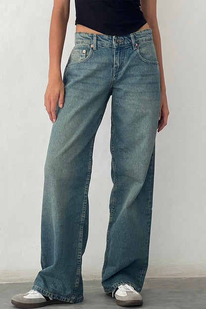 Low Rise Classic Relaxed Straight Leg Jeans