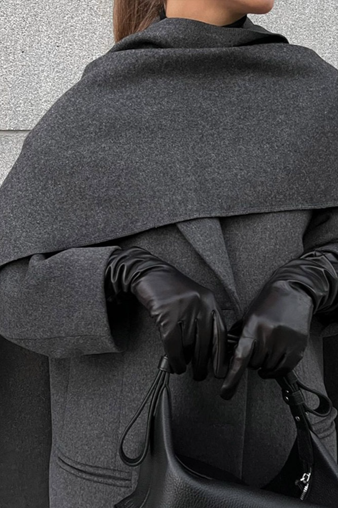 Shawl Collar Extra Long Wool Chic Overcoat