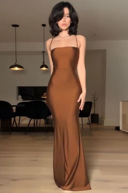 Spaghetti Strap Slim Bodycon Dress