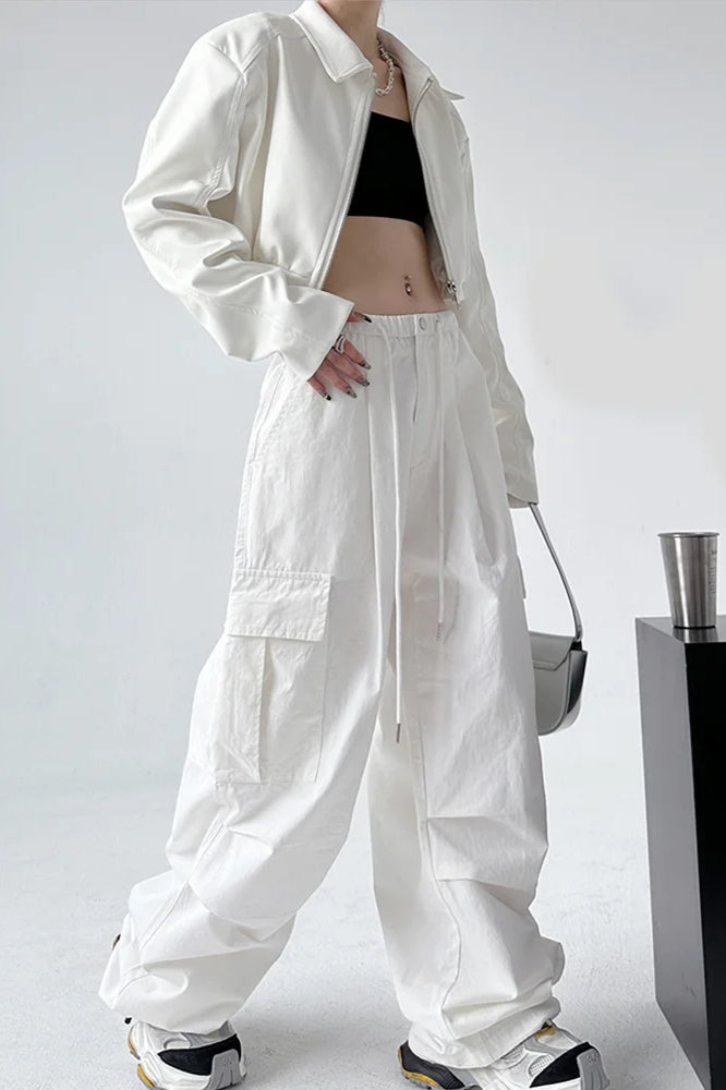 PU Leather Crop Jacket