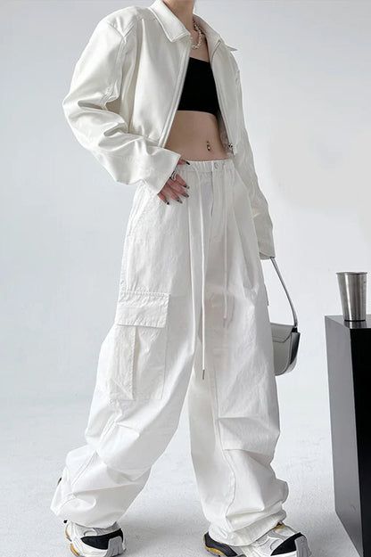 PU Leather Crop Jacket