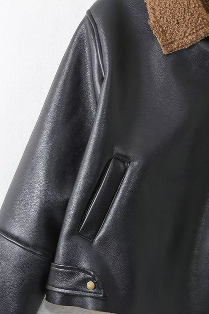 Vintage Lined Moto Style Jacket