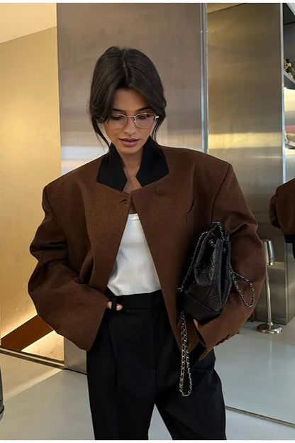 Vintage Lapel Short Jacket