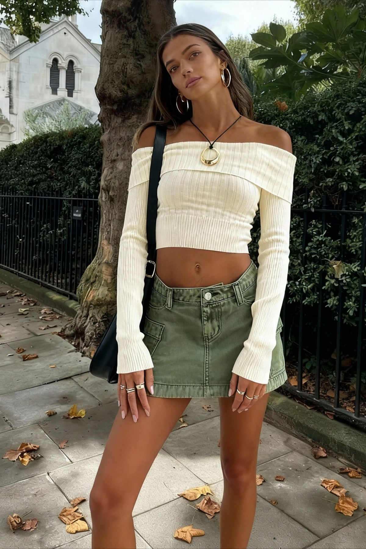 One Shoulder Long Sleeve Sweater