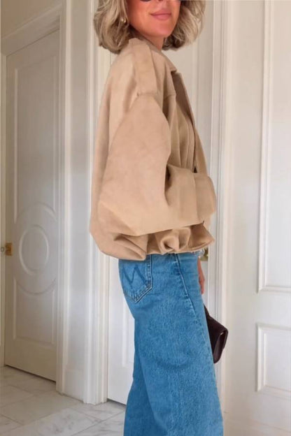 Jacket casual oversized long sleeve fashionable street style jacket
