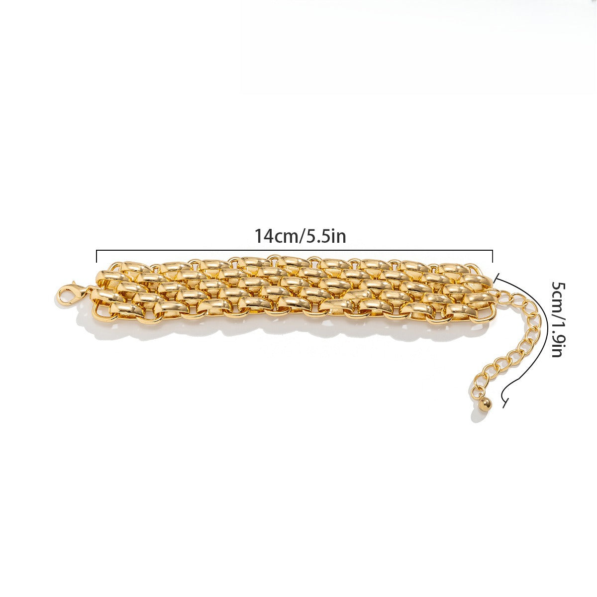 Punk Style Chunky Curb Chain Bracelet