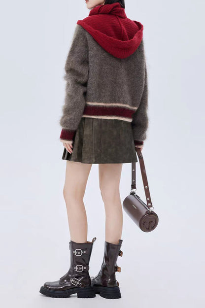 Long Sleeve Color-block Striped Sweater