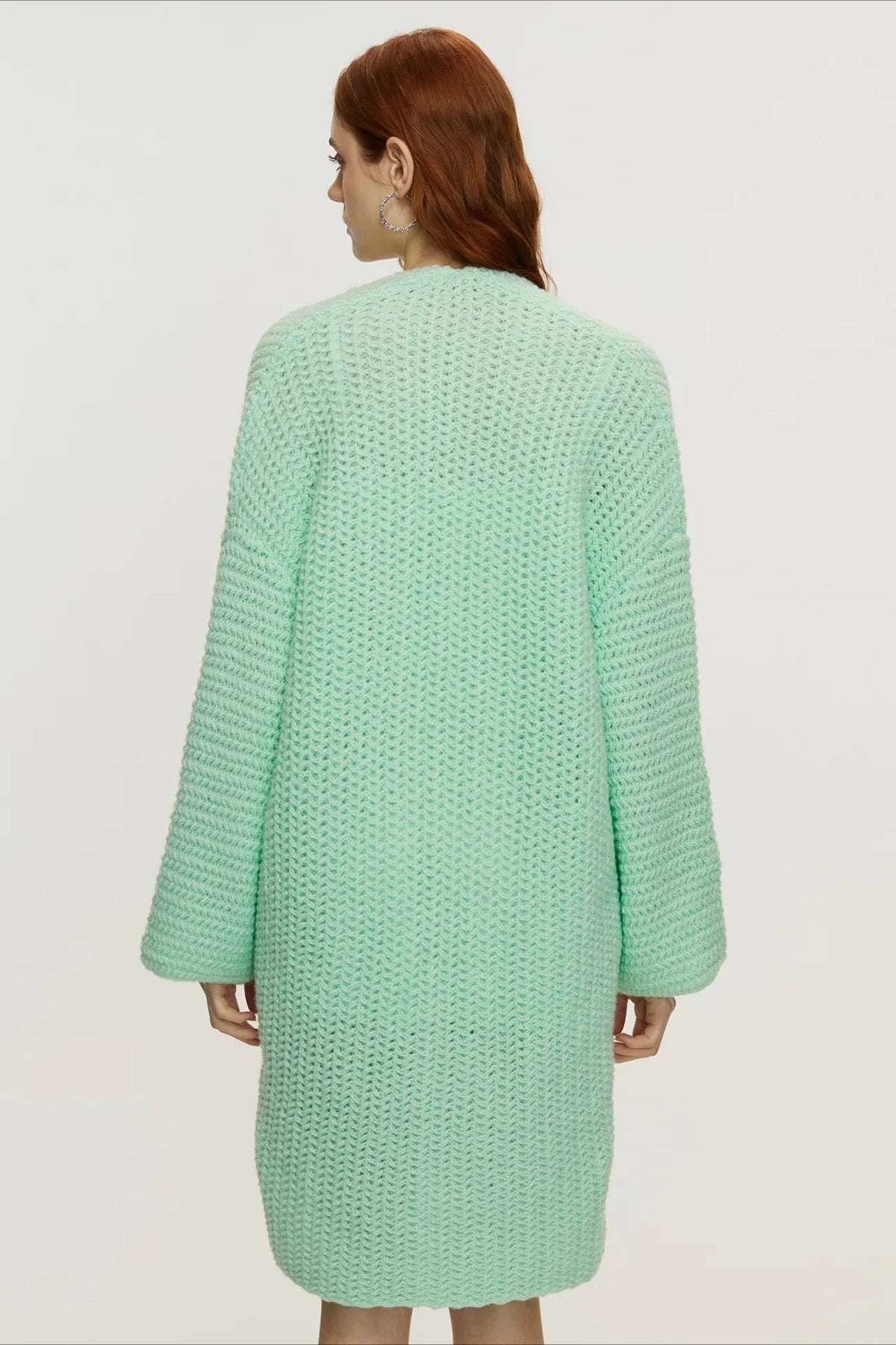 Longline Cable Knit Cardigan