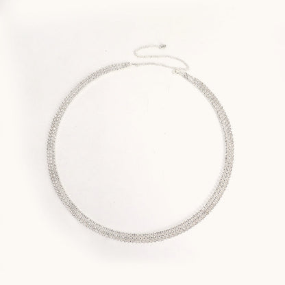 Layered Rhinestone Shiny Body Waist Chain