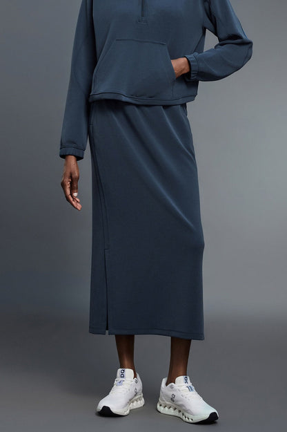 High Waist Split Straight Bodycon Midi Skirt
