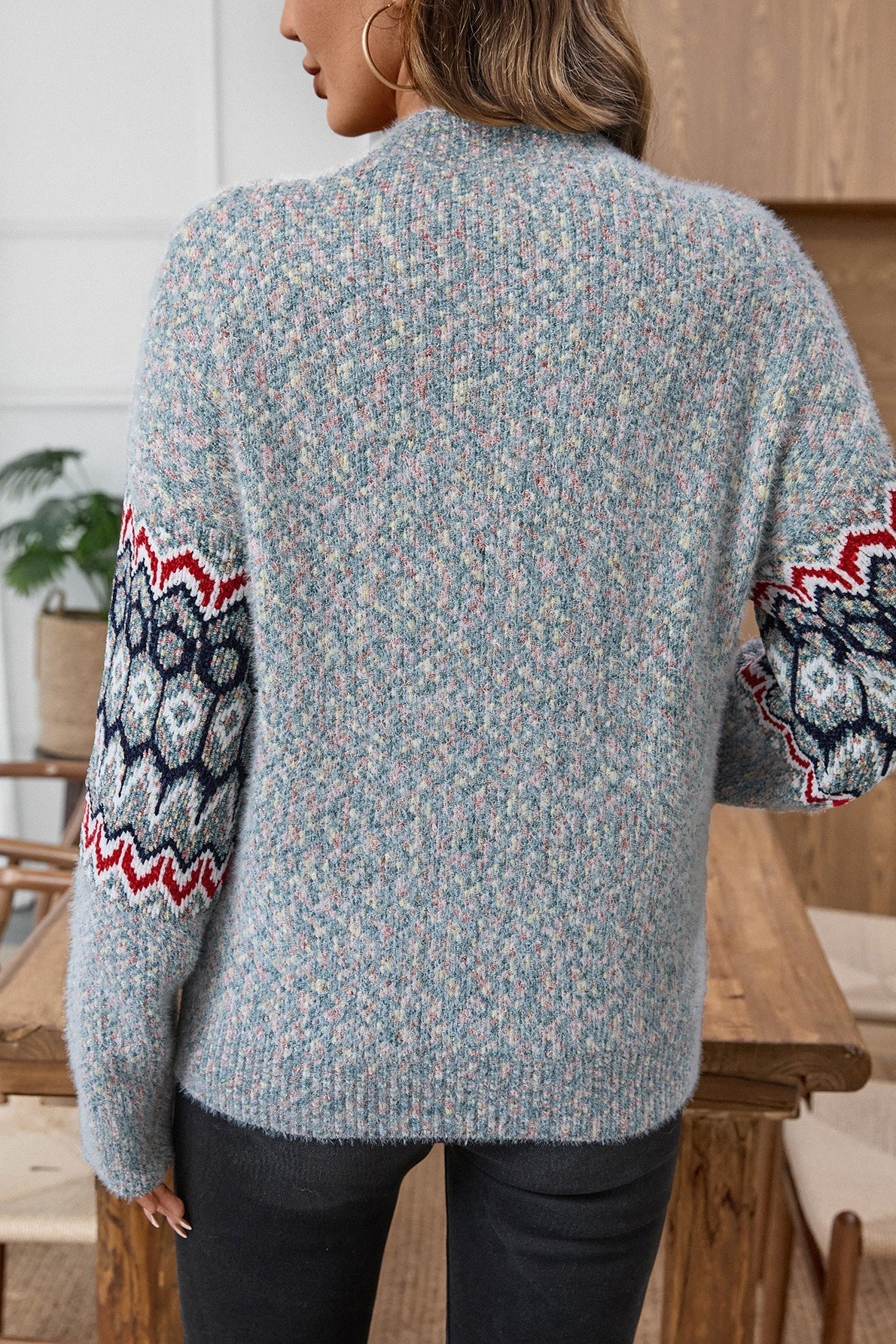 Chenille Knit Pullover Sweater