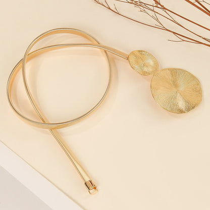 Elastic Metal Ring Slim Waist Chain