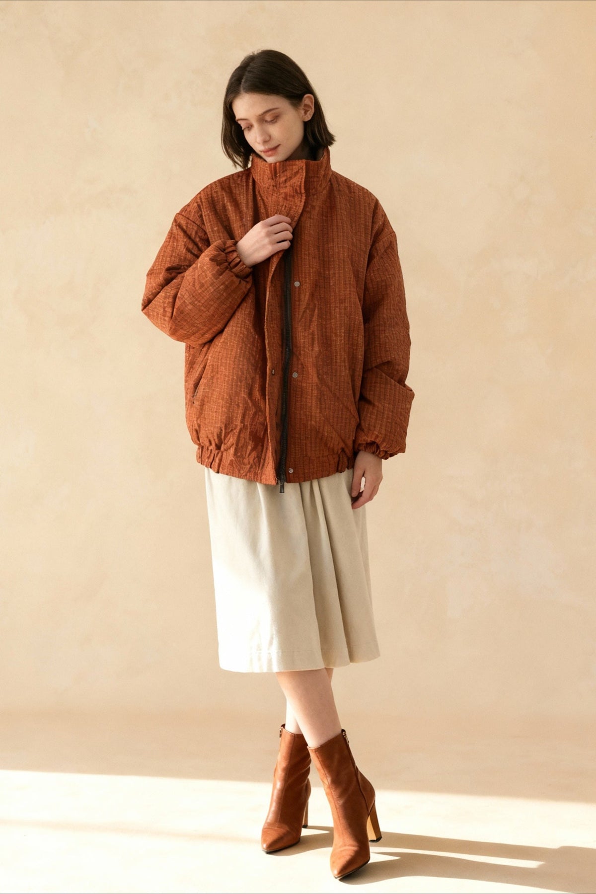 Reversible Brown Cotton Jacket